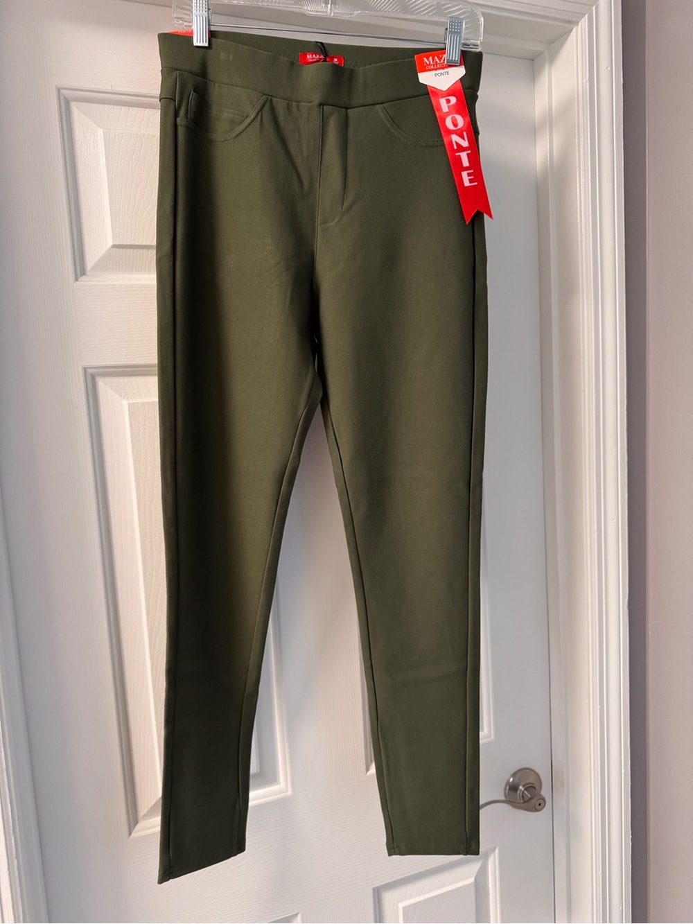Ponte Olive Green Women's Ponte Pants